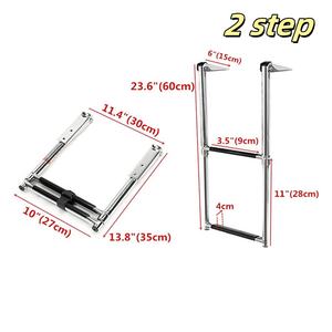 Winibo <span class=keywords><strong>2</strong></span> <span class=keywords><strong>3</strong></span> 4 adım paslanmaz çelik kaymaz tekne yat merdiven teleskopik katlanır platformu yatılı donanım aksesuarları - Product Image 3