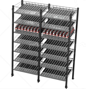 냉동 장비 워크 인 쿨러 시스템 용 헤비 듀티 소매 플렉스 롤러 선반 푸셔 슈퍼마켓 랙 - Product Image 6