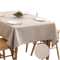 Linge de table personnalisé 100% polyester couleur unie uni hôtel salon nappe couvre fait à la main style moderne pour