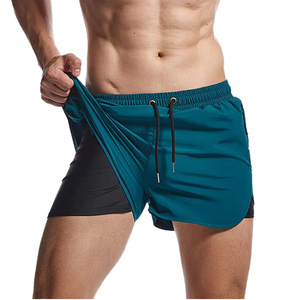 กางเกงขาสั้นกีฬาวิ่งออกกำลังกายสำหรับผู้ชายแบบขายส่ง ผ้าทึบ กันน้ำ ระบายอากาศได้ดี เป็นมิตรกับสิ่งแวดล้อม แห้งเร็ว - Product Image 1