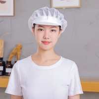 Chapeau de travail anti-poussière avec filet et logo imprimé pour les travailleurs de la restauration et les chefs, casquette de cantine