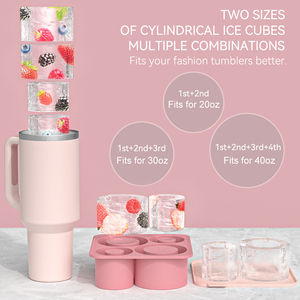 Dropshipping đại lý Ice <span class=keywords><strong>Cube</strong></span> Khay cho Silicone Ice <span class=keywords><strong>Cube</strong></span> Maker với nắp để làm cho 4 Rỗng Xi lanh Ice <span class=keywords><strong>Cube</strong></span> khuôn khay - Product Image 6