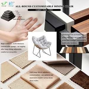 Silla <span class=keywords><strong>de</strong></span> Ratán OKAY, Estilo Moderno y Minimalista, para Hogar u Oficina, con Tela Cómoda, para Sala <span class=keywords><strong>de</strong></span> Estar - Product Image 2