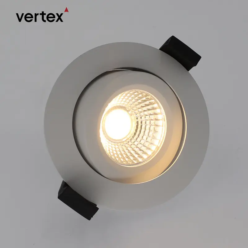 500lm 6W COB Downlight 0 ~ 100% mịn mờ được xây dựng trong trình điều khiển lõm dẫn Ra80 3000K 5 năm bảo hành CE ODM