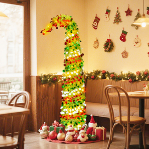 Árbol de Navidad de Estilo Nuevo 2025, Árbol de Navidad con Cabeza Rizada Verde de 1.5 Metros, Rama Curva, Pieza Decorativa Extensible - Product Image 4