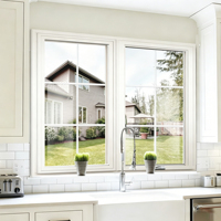 Fenêtres à battants en vinyle P85 à économie d'énergie pour villas et hôtels, certifiées Energy Star, design moderne