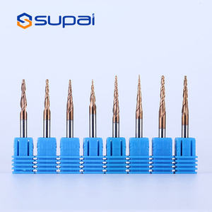Supal Rắn Carbide HRC 50 2 Sáo Côn Bóng Mũi <span class=keywords><strong>End</strong></span> Mill Shank 6Mm Cho 3D Khắc Khoan Bit Công Cụ Chế Biến Gỗ - Product Image 2