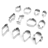 Lot de 12 emporte-pièces en acier inoxydable en forme de crème glacée pour la décoration de pâtisseries et la confection de biscuits, idéal pour le bricolage