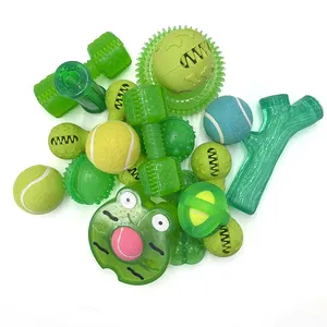 Fabrika toptan özelleştirilmiş kauçuk çiğnemek oyuncak köpek oyuncak paketi pet kauçuk topu oyuncak
