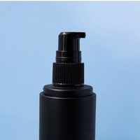 Emballage cosmétique de stock 100ml 120ml 150ml 180ml Bouteille vide à pompe de lotion en plastique PET de couleur noire