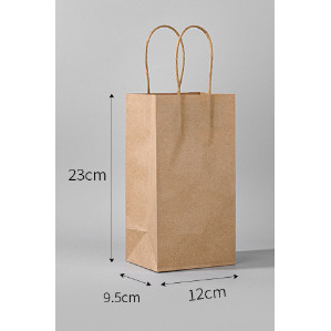 Bolsa de papel kraft para llevar con asa retorcida, reciclable, 150 unidades, tamaños surtidos - Product Image 2
