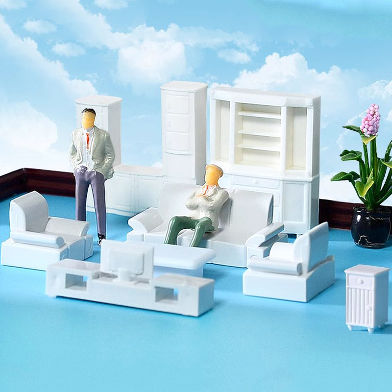 1 50 Scale Miniature White Plastic