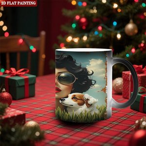Heat Sensitive <b>Mug</b> 11oz Frosted Black Ceramic Color Changing Cup Novelty Gift <b>Box</b> Packed - Product Image 2
