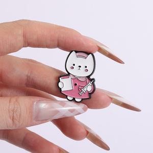 เข็มกลัดเคลือบรูปแมวลายพยาบาลในห้องทดลองน่ารักเข็มกลัดนักวิทยาศาสตร์การ์ตูนลูกแมวเข็มกลัดเคมีปกเสื้อเครื่องประดับของขวัญขายส่ง - Product Image 4