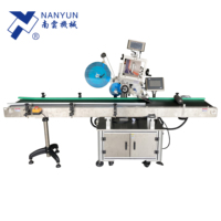 Machine d'étiquetage automatique de précision à grande vitesse NY-817 pour bouteilles, boîtes en aluminium, plateaux et surfaces planes avec imprimante de date PLC