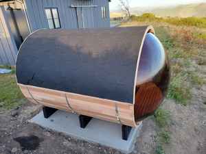 جهاز ساونا يعمل بالخشب بشكل بانورامي من فنلندا 4-8 جهاز ساونا يعمل ببرميل يعمل بالخشب التقليدي - Product Image 6