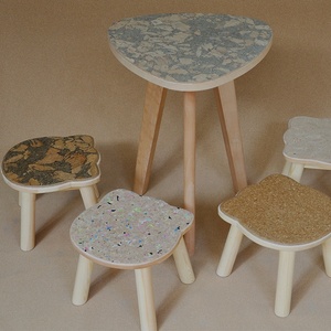 Chaise de jeu pour enfants de 25CM de haut, tabouret en bois sûr, avec <span class=keywords><strong>Surface</strong></span> en liège doux, protection contre les blessures - Product Image 5