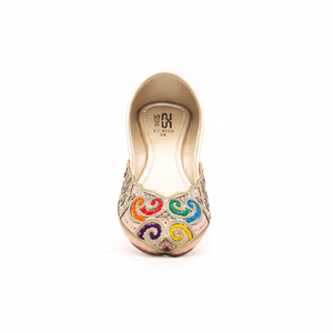 Rose EC8209 Sandales Khusa fantaisie pour femme Confortable Impression à la mode Denim Semelle intérieure supérieure en cuir véritable Léger Style plat - Product Image 1