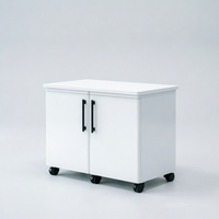 Armoire de rangement mobile de laboratoire à double porte entièrement en acier avec roulettes et grande capacité pour le stockage d'équipements fermés