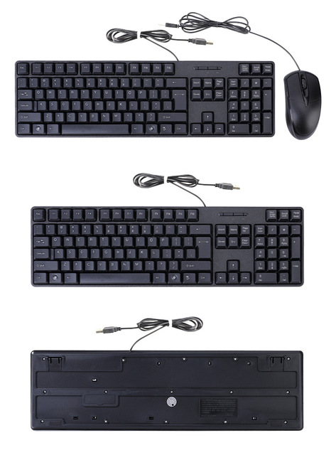 Wired USB Keyboard Mouse Combo Supports Russian Portuguese Italian Polish Persian Greek Turkish Kazakh Swedish Danish Finnish