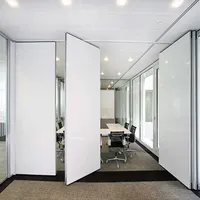 Ses geçirmez katlanır bölüm ve sürgülü duvarlar çalışır hareketli kapı ofis bölme oda