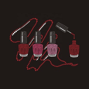 Phụ Nữ Thời Trang Màu Hồng Khiêu Vũ Ăn Mặc Với Rhinestone Truyền Nhiệt Thiết Kế Quần Áo Hàng May Mặc Giày Túi Flatback Phong Cách Motif Hình Dạng - Product Image 6