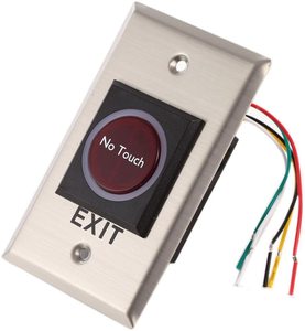 12 वी 24 वी एक्जिट बटन स्टेनलेस स्टील कोई टच इन्फ्रारेड सेंसर निकास बटन नियंत्रण दरवाजा निकास बटन - Product Image 1