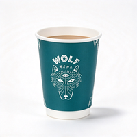 Gobelet à café en papier écologique à double paroi de qualité alimentaire 8oz-22oz Gobelet à café chaud à emporter Personnalisé