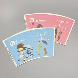 Eco-Friendly Double-Sided Waterproof PE Coated Food Grade Recyclable <b>Paper</b> Cup Fan for Coffee Tea - Product Image 2