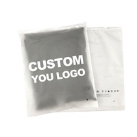 Sacs d'emballage pour vêtements en PE, fermeture éclair personnalisée, logo personnalisé, plastique transparent givré, épaisseur 0,14 mm