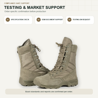 Bottes de travail montantes pour hommes, personnalisées OEM, avec fermeture éclair latérale, lacets et semelle robuste