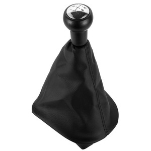 Peugeot 207 307 Manual <b>Shift</b> <b>Knob</b> Black Leather Dustproof Gear Lever Cover For Car Transmission - Product Image 3