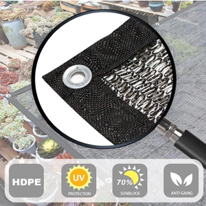 Rete Ombreggiante Nera <span class=keywords><strong>per</strong></span> Esterni, <span class=keywords><strong>per</strong></span> Serre e Pollai, in HDPE, con Occhielli, <span class=keywords><strong>per</strong></span> Agricoltura e Giardino - Product Image 5