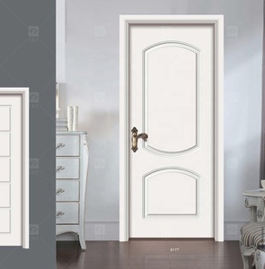 新しいデザインフレンチモダンホテルホームインテリアホワイトベッドルームドア無垢材インテリアフレンチドア - Product Image 2