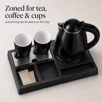 Bouilloire électrique pour chambre d'hôtel 0,8 L, station à thé avec plateau, station de boissons en chambre, plateau de bienvenue, fournitures hôtelières en gros