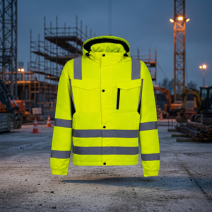 Chaqueta de Trabajo de Alta Visibilidad, Ropa de Protección Industrial, Poliéster Resistente, Unisex - Product Image 2