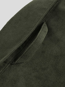 เสื้อเชิ้ตผ้าลูกฟูกแฟชั่นของผู้ชาย,เสื้อทำงานมีสไตล์สีพื้นสำหรับฤดูใบไม้ผลิ - Product Image 3