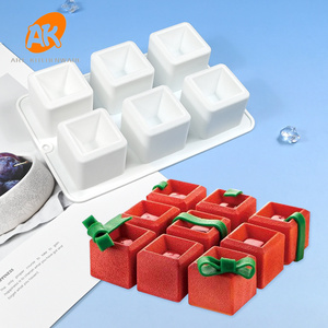 AK Personnalisé <span class=keywords><strong>Savarin</strong></span> <span class=keywords><strong>Silicone</strong></span> Moules De Cuisson 3D Mousse Moules <span class=keywords><strong>À</strong></span> Gâteau Dented Carré Gelée De Glace Chocolat <span class=keywords><strong>Moule</strong></span> Français Dessert Pâtisserie Plateau - Product Image 6