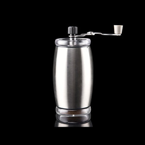Moulin à café manuel en acier inoxydable, Mini cafetière portable à manivelle pour la maison et le bureau, argenté WJL 731A - Product Image 2