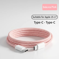 Cable de Carga Rápida USB-C Trenzado PD 60W/100W, Conductor de Cobre Puro, Revestimiento de Nailon, Transferencia de Datos de 480Mbps, Compatible con iPhone 15 y Android, FCC/CE