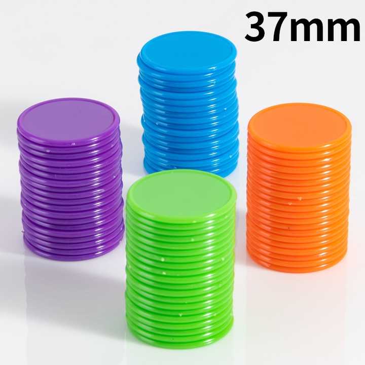 37mm Plastic Learning Counters - Educational Fun for Kids