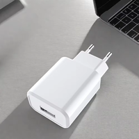 Chargeur mural B2euM 12W à charge rapide 5V 2.4A avec port USB Type-C, adaptateur prise UE pour téléphone, écouteurs, voyage, micro-câble Hotriple