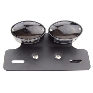 GOOFIT хромированная мотоциклетная двойная лампа кошачий глаз задний тормозной индикатор со встроенными поворотниками серая резервная лампа - Product Image 1