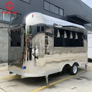 Airstream Travel Trailer Luxury RV Caravan Camper Kitchen Trailer Factory Price For Sale