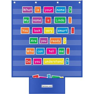 Cuadro de bolsillo de 28x28 cm para colgar en la pared, con bolsa de almacenamiento con cremallera, para uso en el aula, de 3 a 6 años, papel laminado duradero - Product Image 1