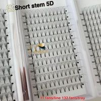 Extensions de cils noirs foncés 0,07 0,10 mm, courbures C D CC DD, tiges courtes, 2D 3D 4D 5D 6D 7D, cils pré-faits en éventail, fournisseur