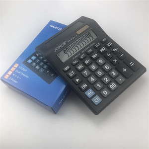 Joinus Dual Display Calculator 12 Digit Black Office Financial Desktop Calculator - Product Image 1