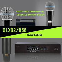 Système de microphone sans fil professionnel QLXD4 Beta58 UHF True Diversity à condensateur, avec suppression du bruit, léger, pour