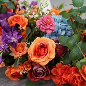 工場直販卸売 高品質 人工 200*40cm フラワーランナー 結婚式通路用フラワーランナー - Product Image 3