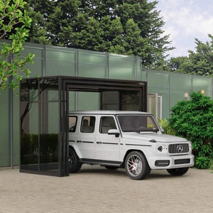 Auvent de <span class=keywords><strong>garage</strong></span> rétractable automatique, abri pliable pour voiture avec commande manuelle/électrique, construction robuste <span class=keywords><strong>en</strong></span> acier - Product Image 2